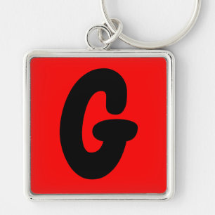 brev g initial, abecedario populär nyckelring
