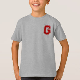 Brev G - Initial Namn Alphabet Monogram T Shirt