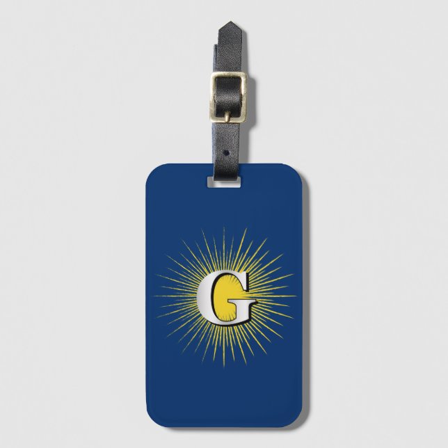 Brev G - masonisk symbol Bagagebricka (Framsida vertikal)