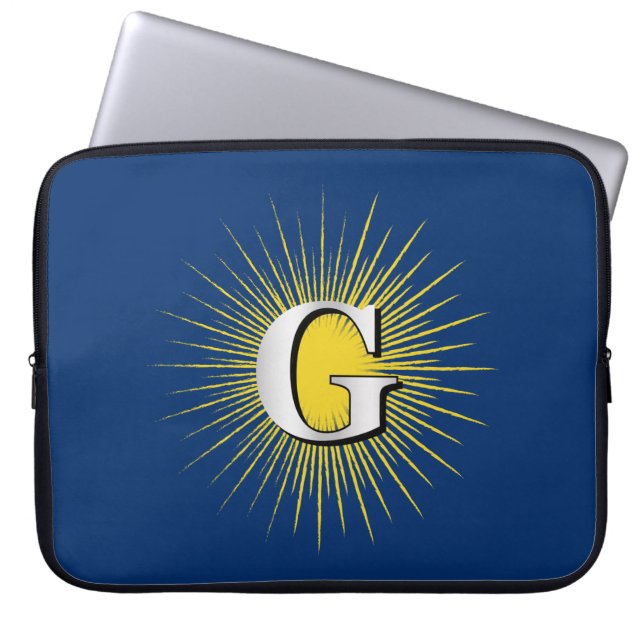 Brev G - masonisk symbol Laptop Sleeve (Framsidan)