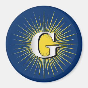 Brev G - masonisk symbol Magnet
