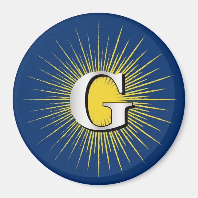 Brev G - masonisk symbol Magnet (Framsidan)