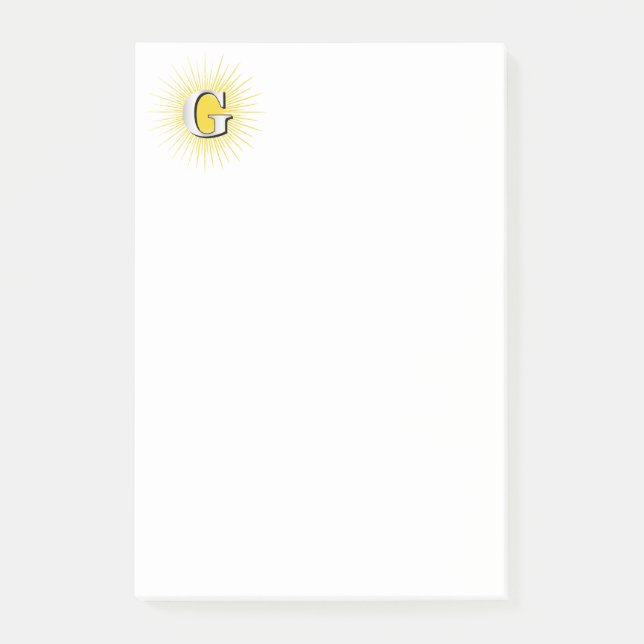 Brev G - masonisk symbol Post-it Block (Framsida)