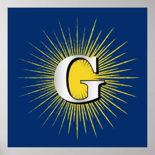 Brev G - masonisk symbol Poster