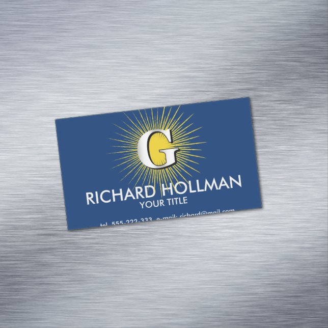 Brev G - masonisk symbol Visitkortmagnet (In Situ)