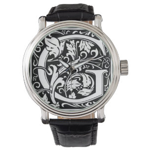 Brev G Medieval Monogram Art nouveau Armbandsur