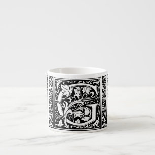 Brev G Medieval Monogram Art nouveau Espressomugg