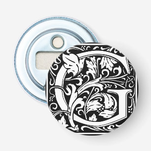 Brev G Medieval Monogram Art nouveau Flasköppnare
