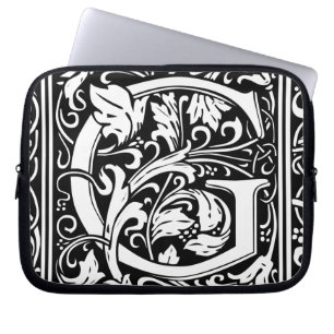 Brev G Medieval Monogram Art nouveau Laptop Sleeve