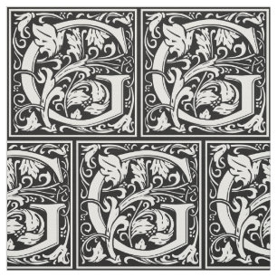 Brev G Medieval Monogram Art nouveau Tyg