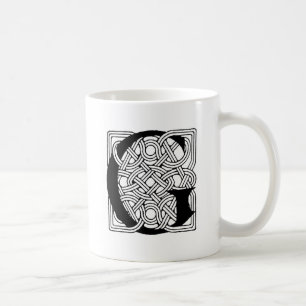 Brev G Vintage Celtic Knot Monogram Kaffemugg