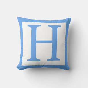 BREV H BABY BLUE GRÄNS KUDDE