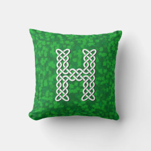 Brev H Celtic Knot Alphabet Kudde