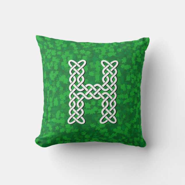 Brev H Celtic Knot Alphabet Kudde (Framsida)