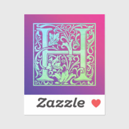 Brev H-färgad Vintage Brev-övertoning första Klistermärken