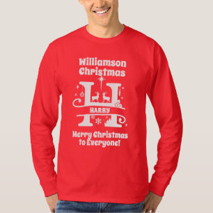 Brev H jul - Monogram - första familjen Namn T Shirt