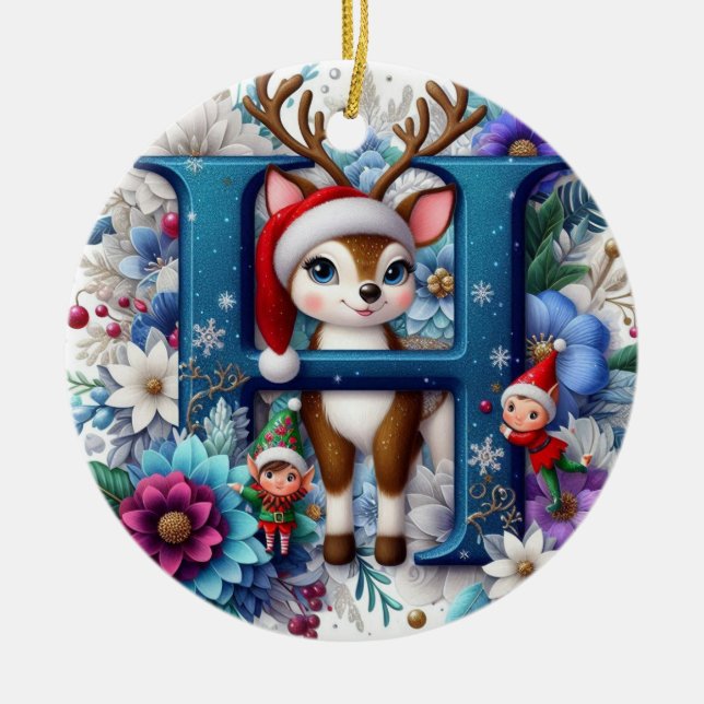 BREV h Julgransprydnad Keramik (Framsidan)