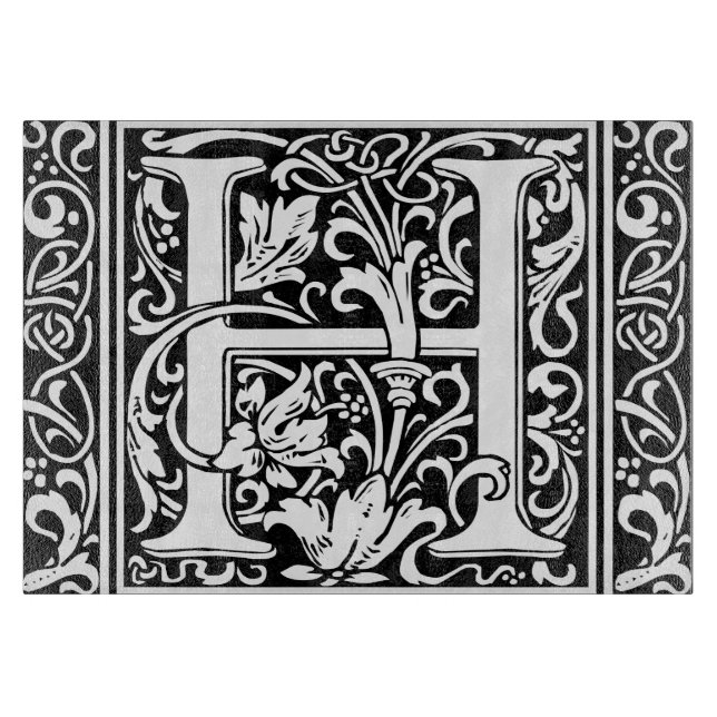 Brev H Medieval Monogram Art nouveau (Framsidan)