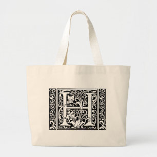 Brev H Medieval Monogram Art nouveau Jumbo Tygkasse