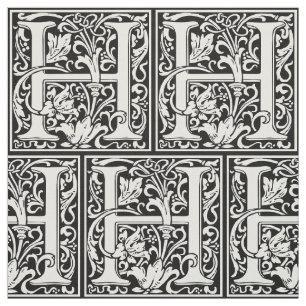 Brev H Medieval Monogram Art nouveau Tyg