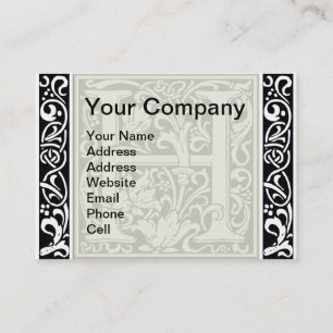 Brev H Medieval Monogram Art nouveau Visitkort