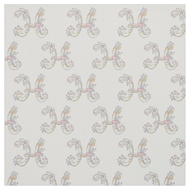 Brev H monogram dekorativ anpassningsbar Tyg (Prov)