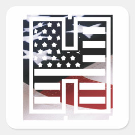 Brev H Monogram Initial USA Runt Klistermärke