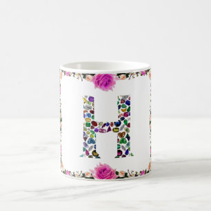 Brev H Monogram Kaffemugg