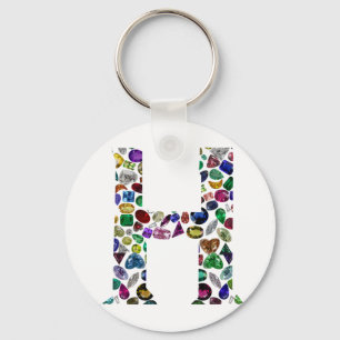 Brev H Monogram Nyckelring
