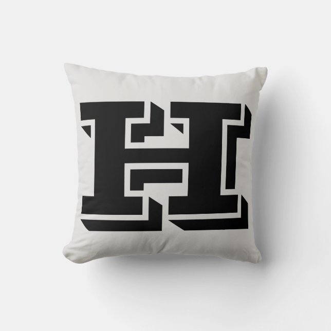 BREV H MONOGRAM PILLOW KUDDE (Framsida)