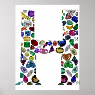 Brev H Monogram Poster