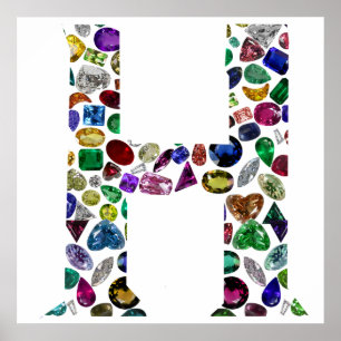 Brev H Monogram Poster