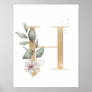 Brev H Monogram Poster