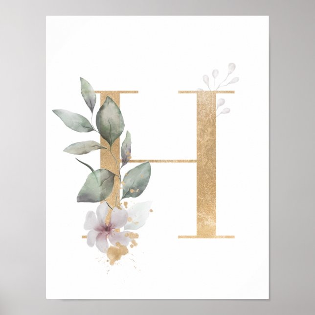 Brev H Monogram Poster (Framsidan)