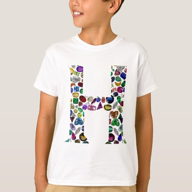 Brev H Monogram T Shirt (Framsida)