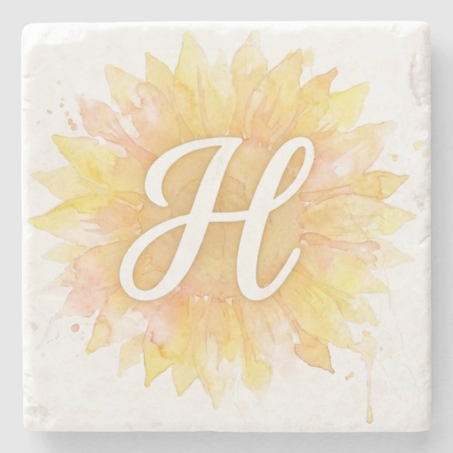 Brev H Solros Förnamn Monogram Initial Stenunderlägg (Framsidan)