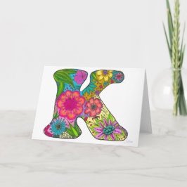 Brev-hälsningskort för blommigt - tomt invändigt kort