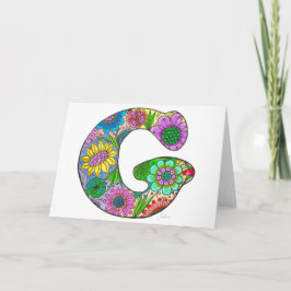 Brev-hälsningskort för blommigt - tomt invändigt kort