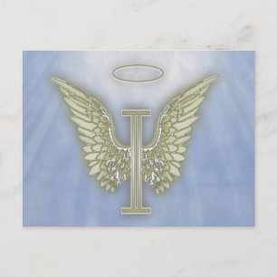 Brev I Angel Monogram Vykort