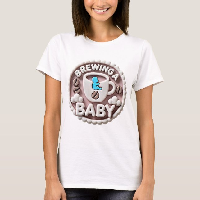 Brev i ett meddelande från Baby - Kaffe Thmet T Shirt (Framsida)