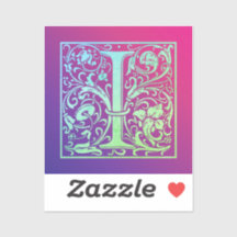 Brev I färgstark Vintage första Brev-övertoning