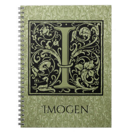 Brev I första Brev Monogram Anteckningsbok Med Spiral