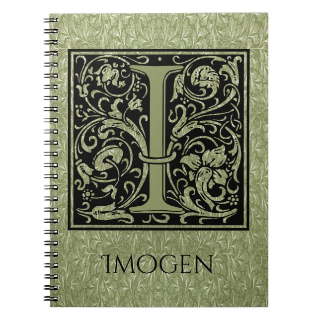 Brev I första Brev Monogram Anteckningsbok Med Spiral (Framsidan)