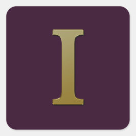 Brev I Guld-torgstreck Fyrkantigt Klistermärke