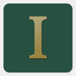 Brev I Guld-torgstreck Fyrkantigt Klistermärke