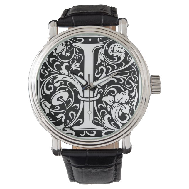 Brev I Medieval Monogram Art nouveau Armbandsur (Framsida)
