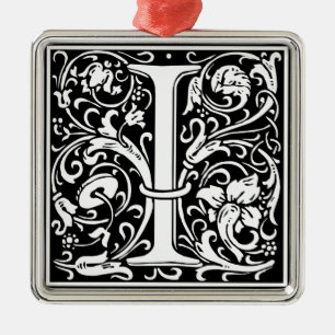 Brev I Medieval Monogram Art nouveau Julgransprydnad Metall