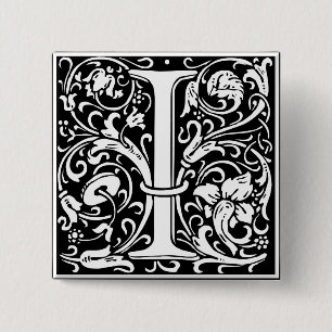 Brev I Medieval Monogram Art nouveau Knapp