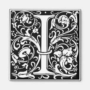 Brev I Medieval Monogram Art nouveau Magnet