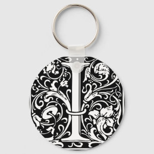 Brev I Medieval Monogram Art nouveau Nyckelring